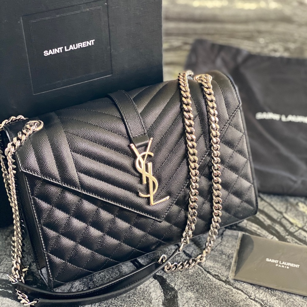 Saint Laurent Medium Monogram Quilted Leather bag